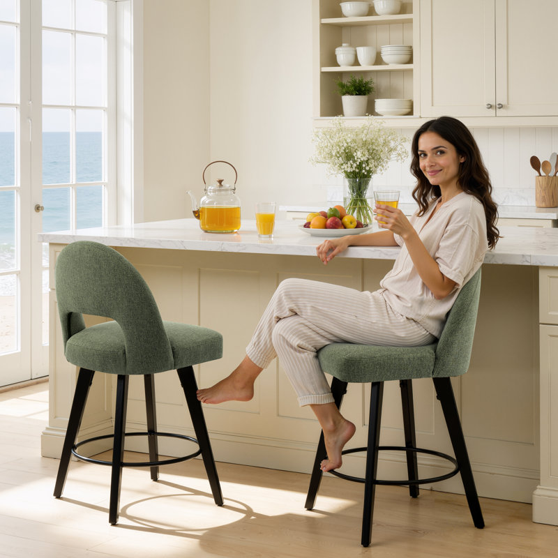 26" Swivel Counter & Bar Stool, Green