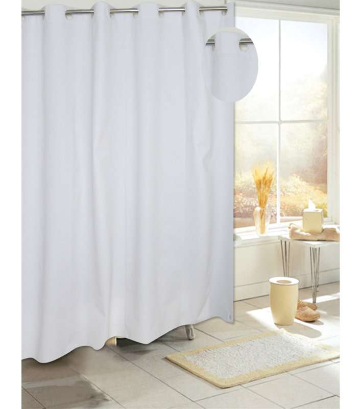 Rideau de douche Ludwick PEVA, Blanc
