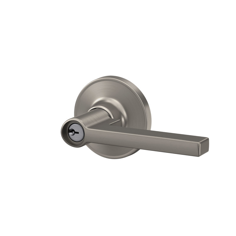 Solstice Lever Keyed Entry Lock, Satin Nickel