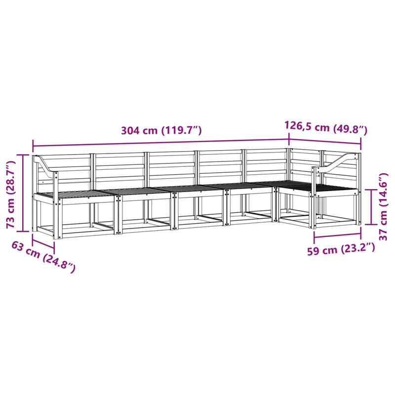Patio Sofa, 6