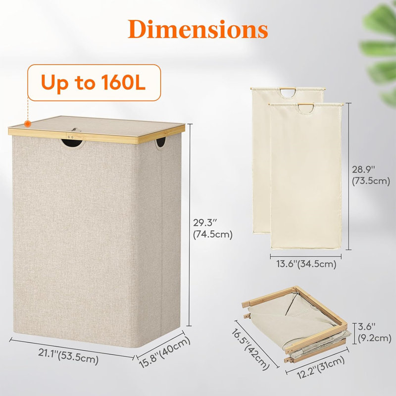 Bamboo Laundry Room Organizer