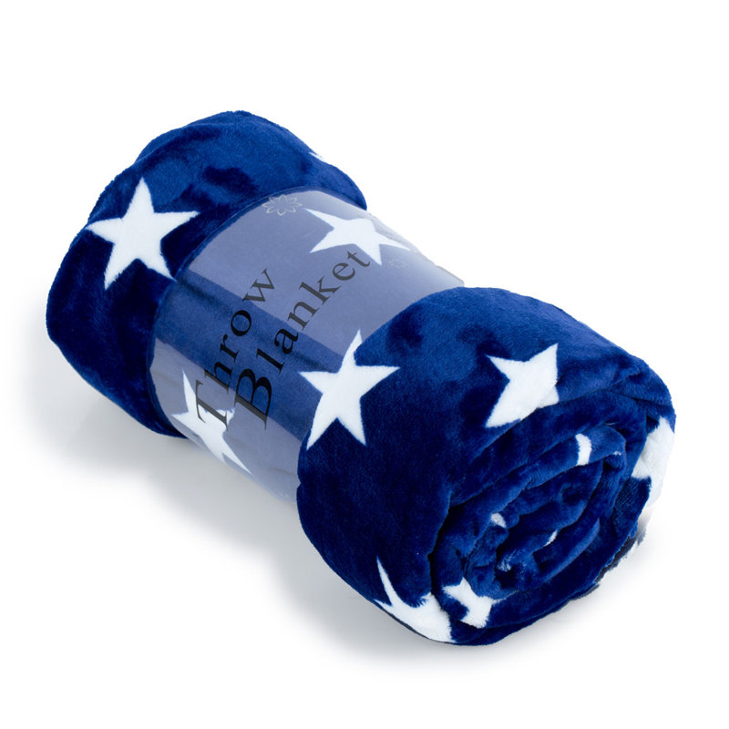 Plain Weave / Muslin Throw Blanket, Navy