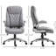 Chaise de bureau pivotante en similicuir avec accoudoirs rabattables