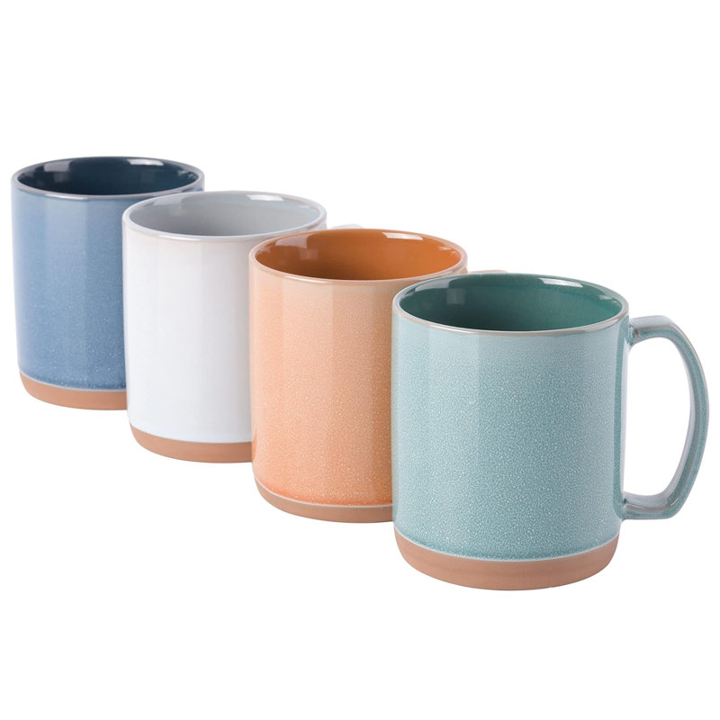 Ensemble de grandes tasses en grès cérame 4 pièces Mr. Coffee Dorsey
