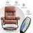 Kimmons Reclining Chairs with Ottoman, 360 Degrees Swivel Recliners with Massage, Faux Leather-1563903955