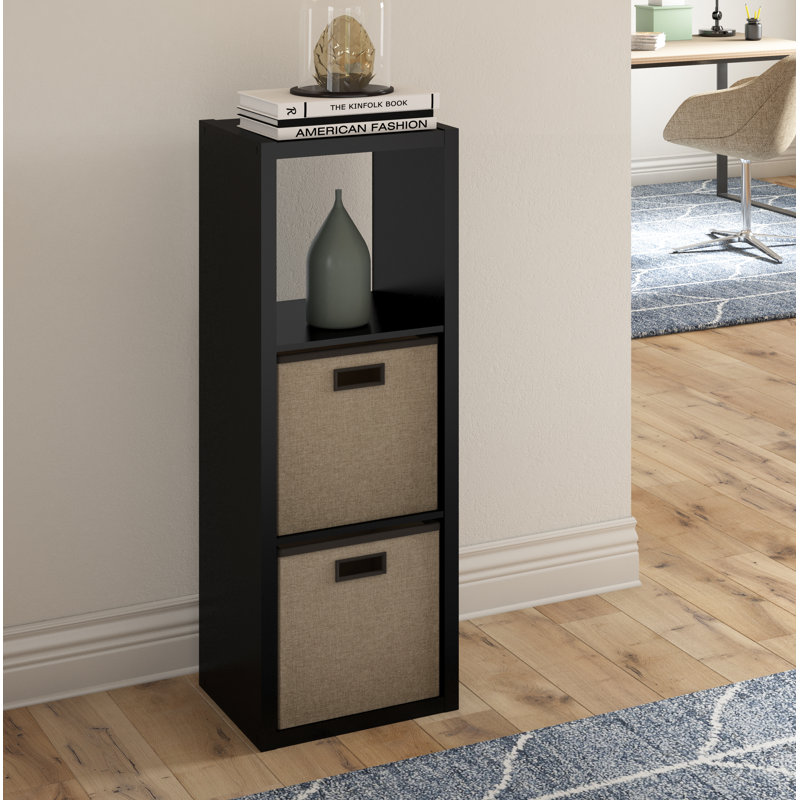 ClosetMaid 43.98" H x 15.87" W Cube Bookcase, Black