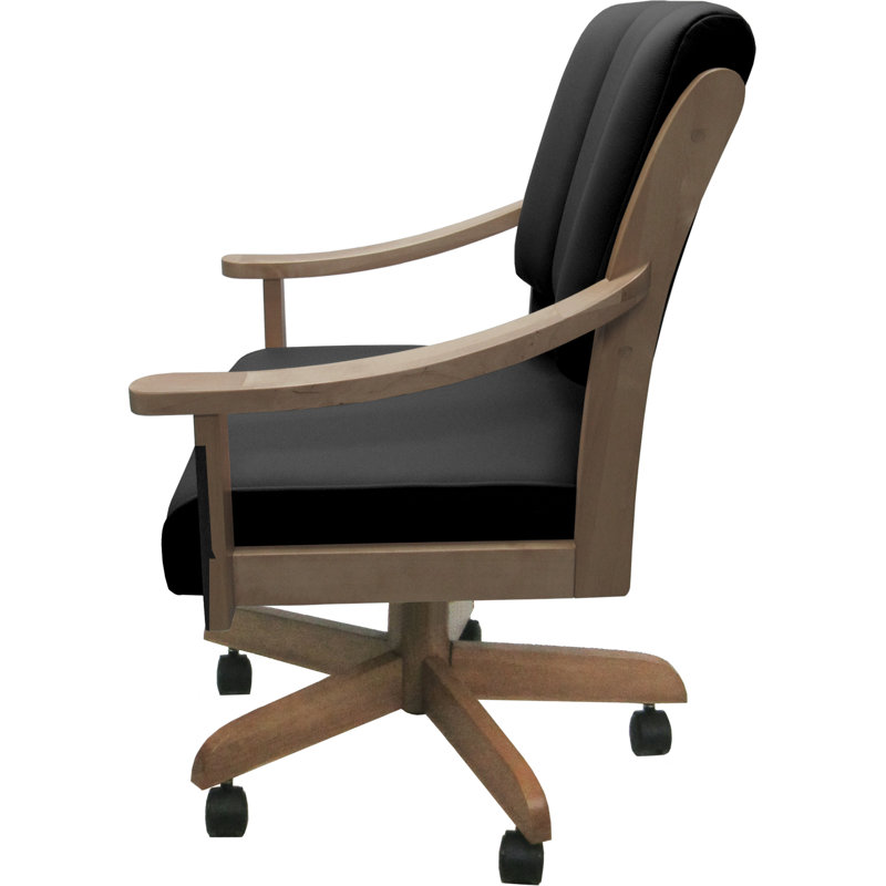Chaise en bois massif Burholme, Noix de cajou, Noir, noir, noir, noir
