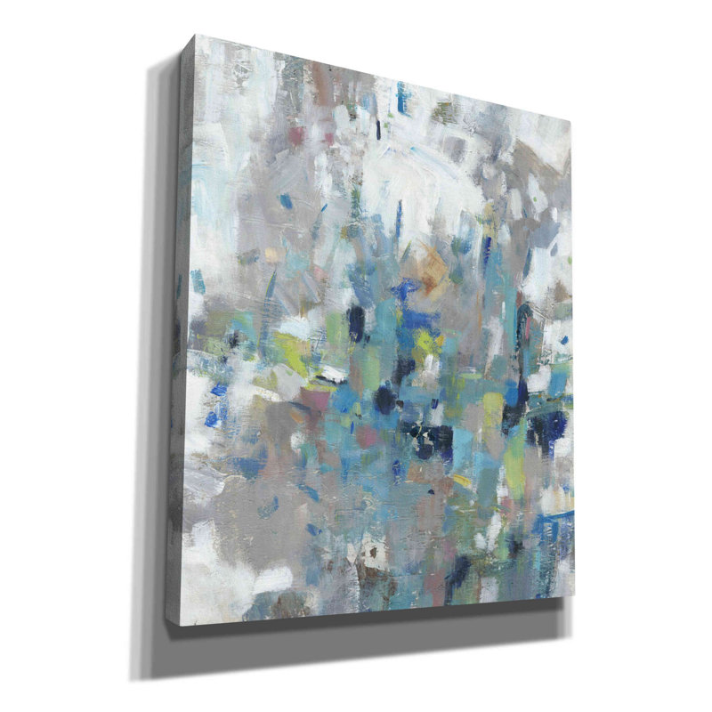 "Edgy Blues II" par Tim O'toole, art mural sur toile, H 24 po x l 20 po x P 0,75 po