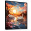 «Graceful Mirage Swans II», reproduction d'art sur toile-97170112-97170103
