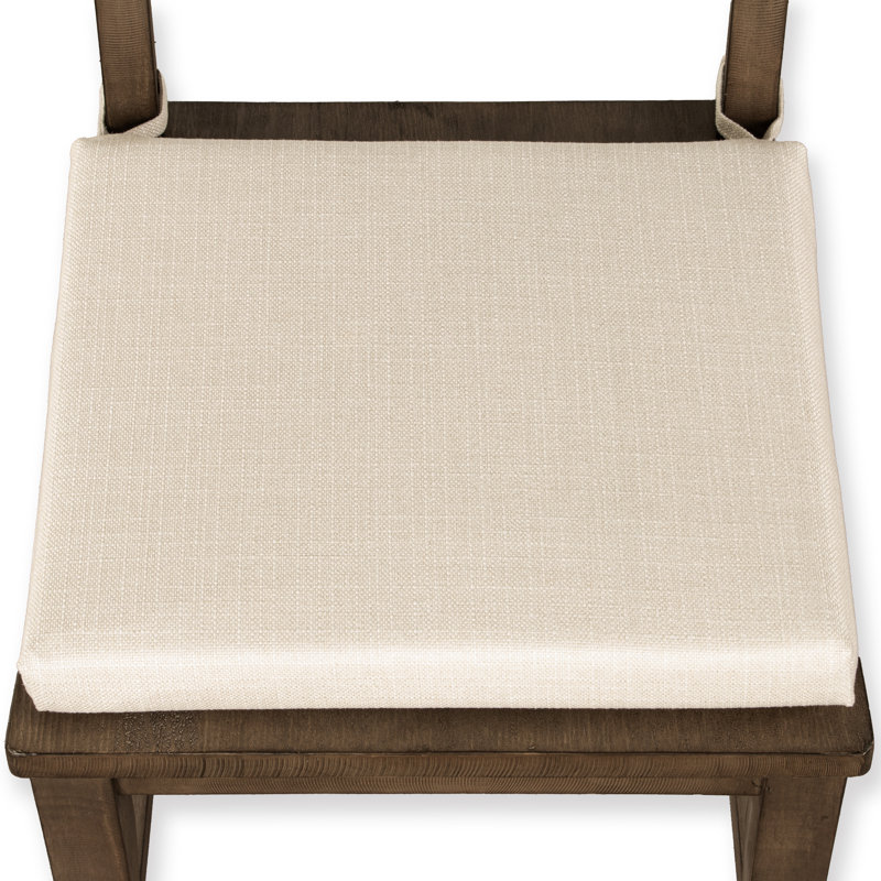 Birch Lane Turbo 2" Textured Solid Dining Chair Seat Pad with Ties - 14 Colors Available!, Light Beige