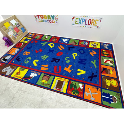 KidCarpet Bible Rug, Christian ABC Carpet for Kids' Classroom or Preschool, 7'6" x 12' Rectangle