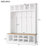 On-Trend Farmhouse Wooden Style 78''H Modern Hall Tree With Wide Storage Seating Bench-1391177541