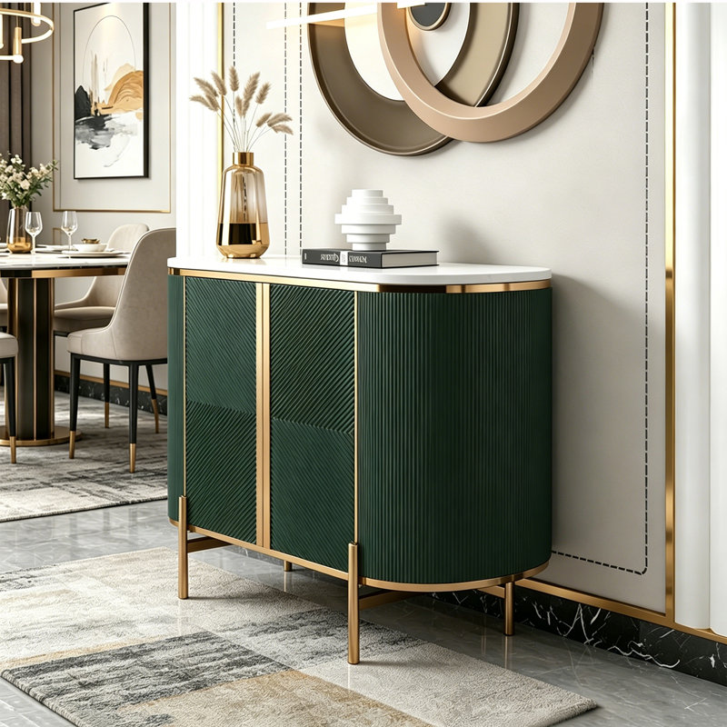 Buffet de rangement multifonctionnel réglable, Vert