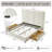 63" Velvet King Bed Frame with Storage Drawers, No Box Spring Needed, Cream-1854415747-1854415749