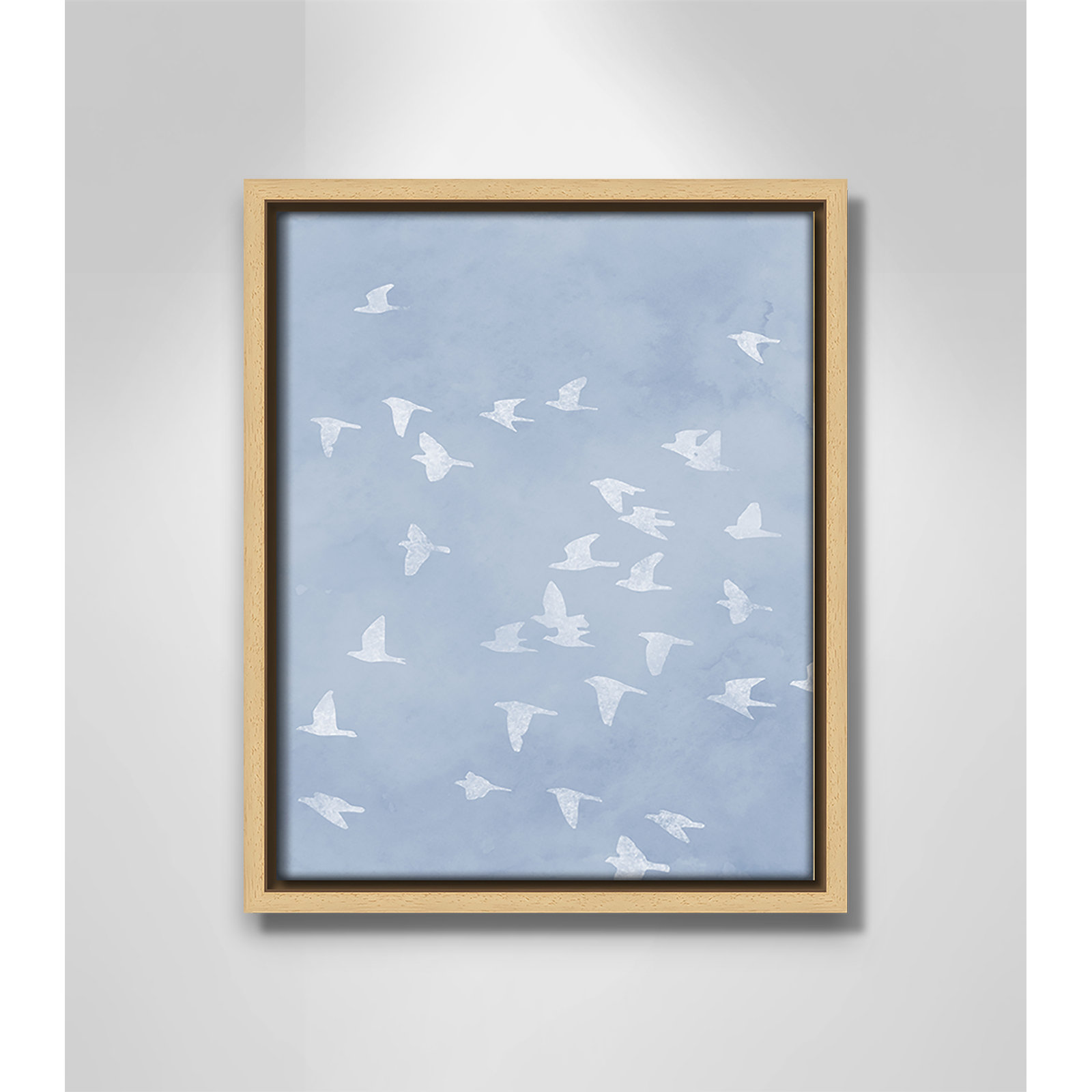 Flying Friends Print by Marcus Prime, 9.5'' W x 11.5'' H, Natural Floater