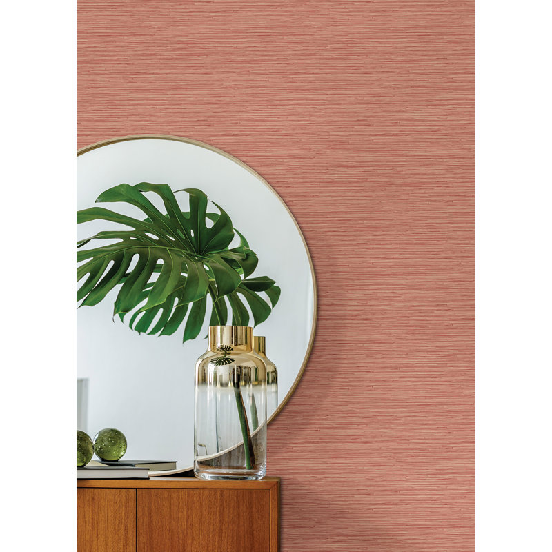 Harwell Unpasted Vinyl Wallpaper Roll, Coral