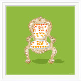 Palace Chair Green Giclee Print by Dana Gibson