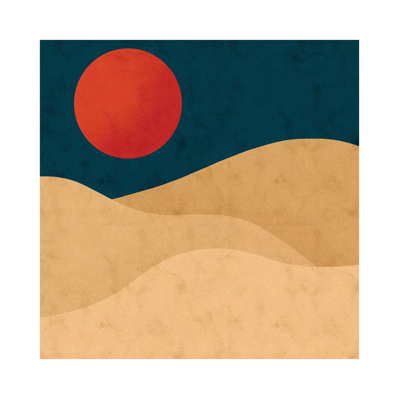 Sahara par Reyna Noriega - impression d'art graphique, H 12 po x l 12 po x P 1,5 po, Toile tendue, Pas de tapis