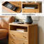 Table de bout en bois massif 28 po Shelli Modern à 2 tiroirs avec prise de courant et port USB (ensemble de 2)-921076627