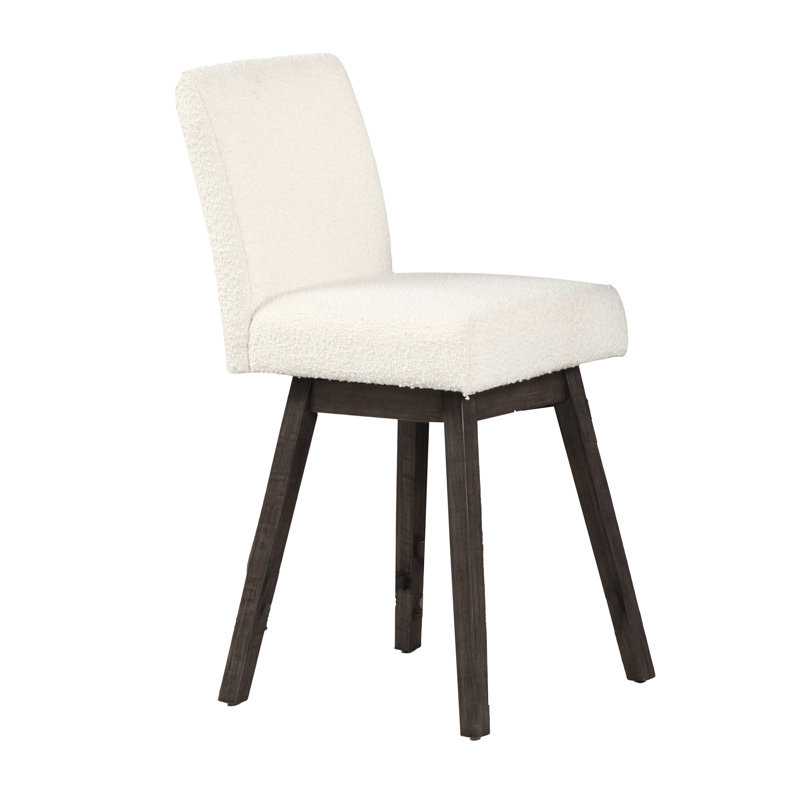 Ghy Swivel Upholstered Counter Stool, White