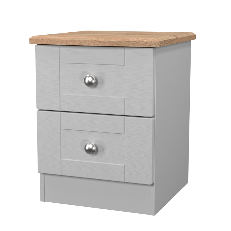 Agyen 40cm W Manufactured Wood Bedside Table, Grey