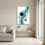 Art mural sur toile bleu sarcelle et beige-326236175