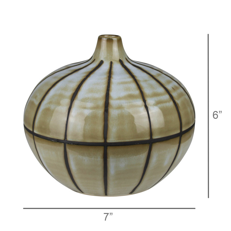 Andre Vase, Ceramic - Sm, 6" H x 7" W x 7" D