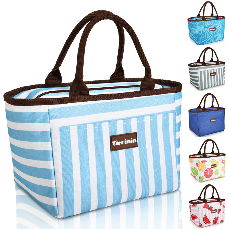 Tirrinia, sacs mignons pour le déjeuner, sac fourre-tout isotherme pour enfants, retour à l'école, Losanges, bleu marine