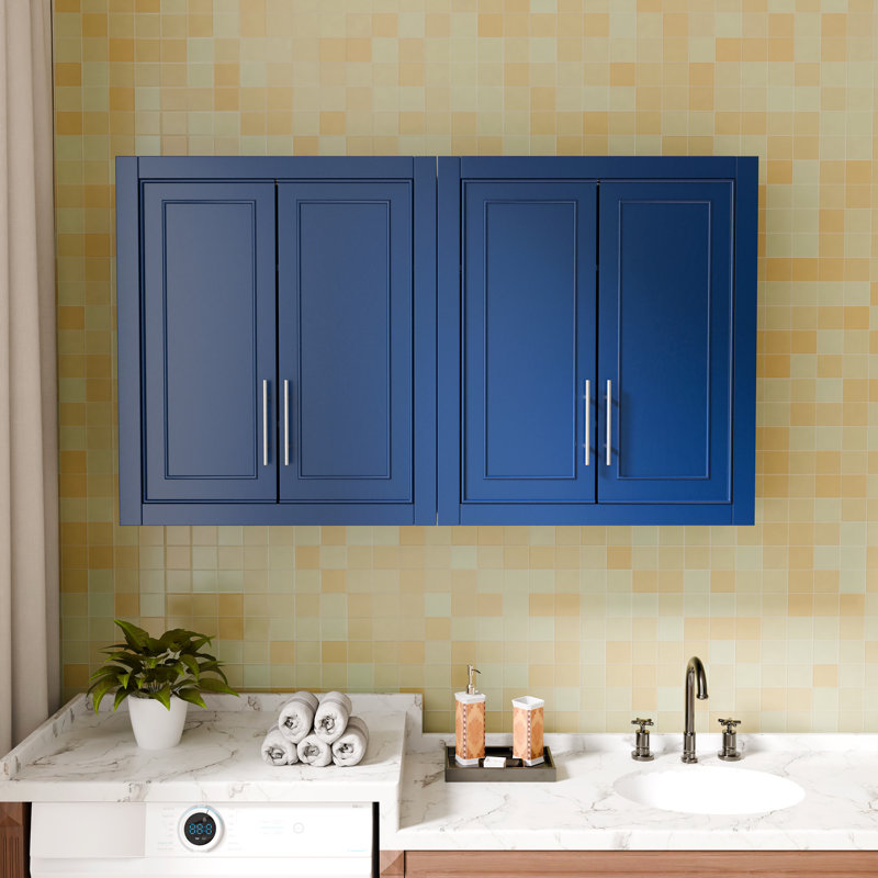 Armoire de salle de bain murale 26 "avec tablettes réglables, L 44 po x H 26 po, Marine