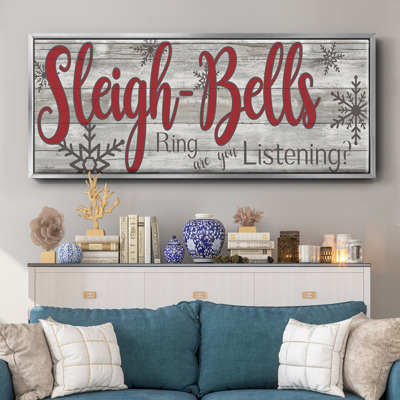Sleigh Bells- Framed Canvas, 24" H x 60" W
