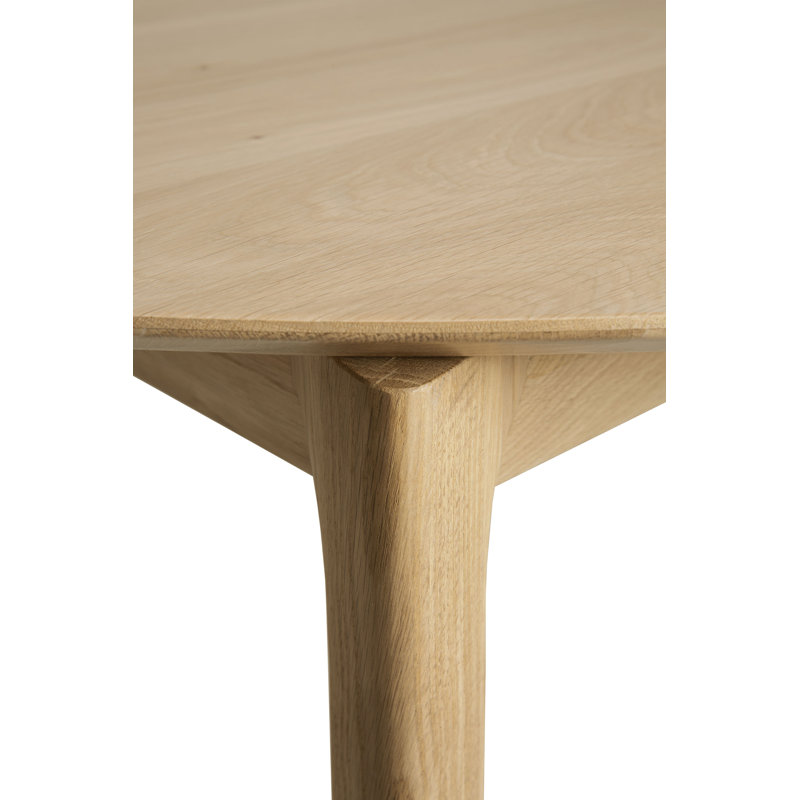 Bok Round Solid Oak Dining Table, Tan