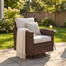 Swivel Patio Wicker Lounge Chair with Cushions