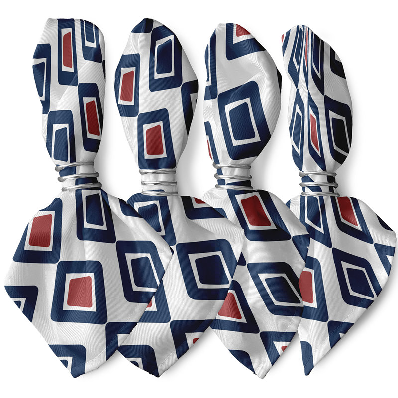 Zarina Diamond Jive  Napkins, Blue
