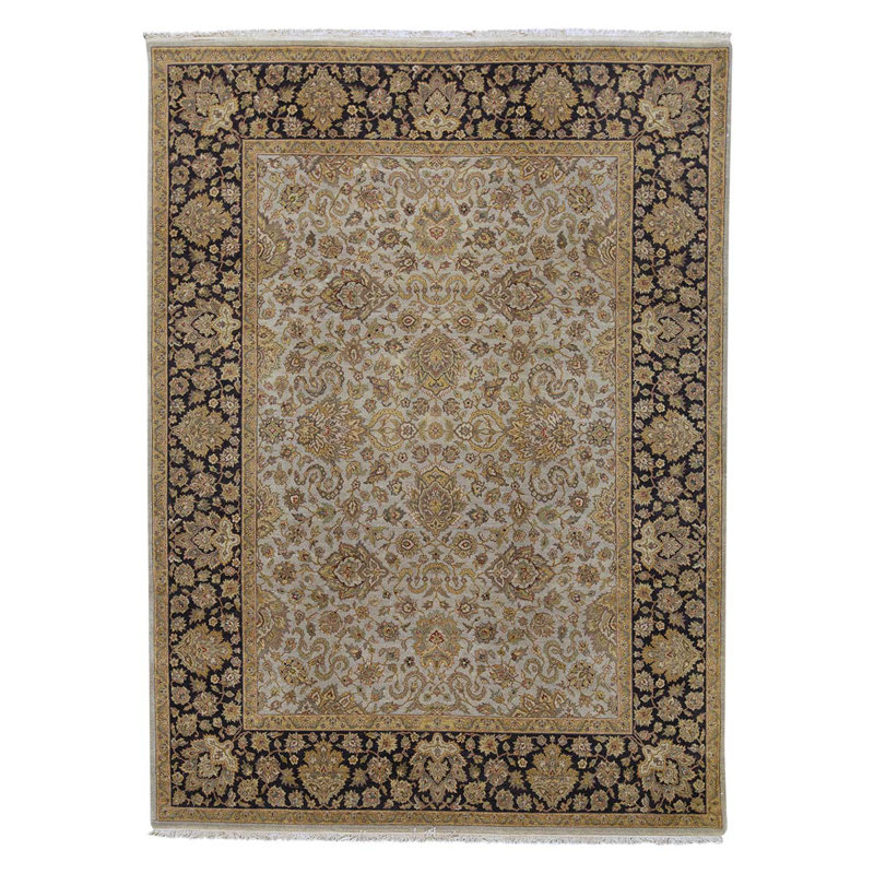 Wool Oriental Area Rug in Gray