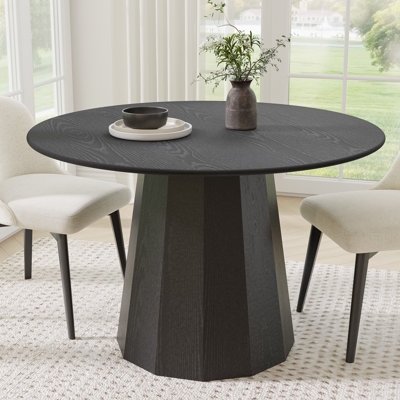 Solid Wood Dining Table Round Pedestal Kitchen Table
