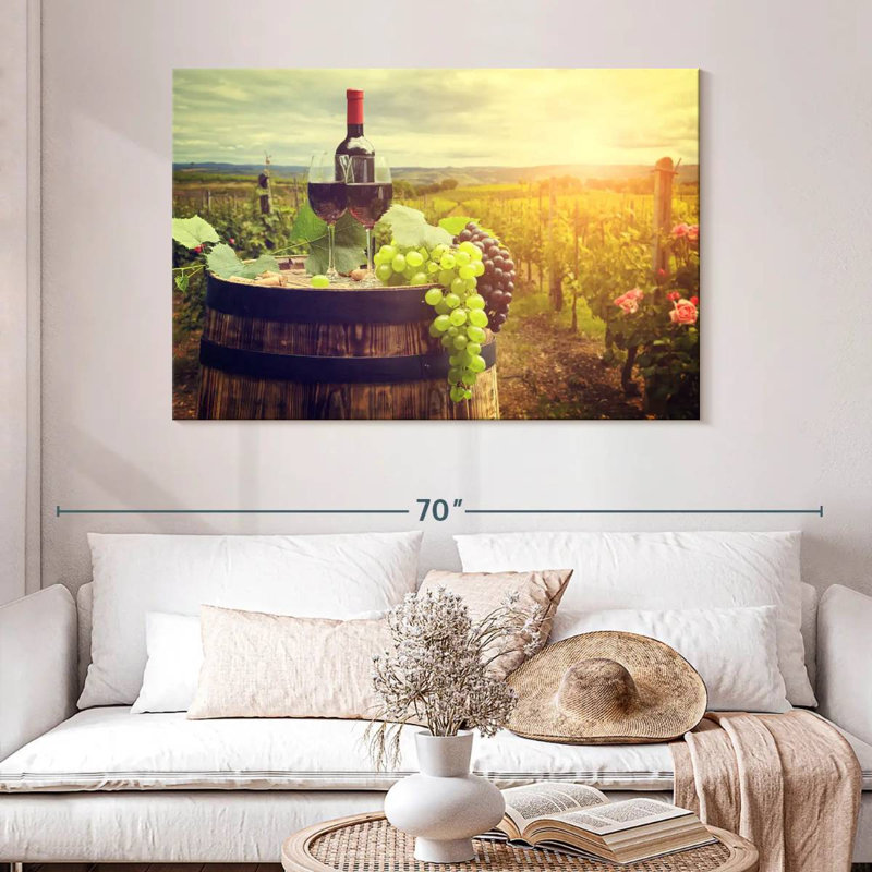 Yarlin Tuscan Vineyard Wine, H 32 po x l 48 po