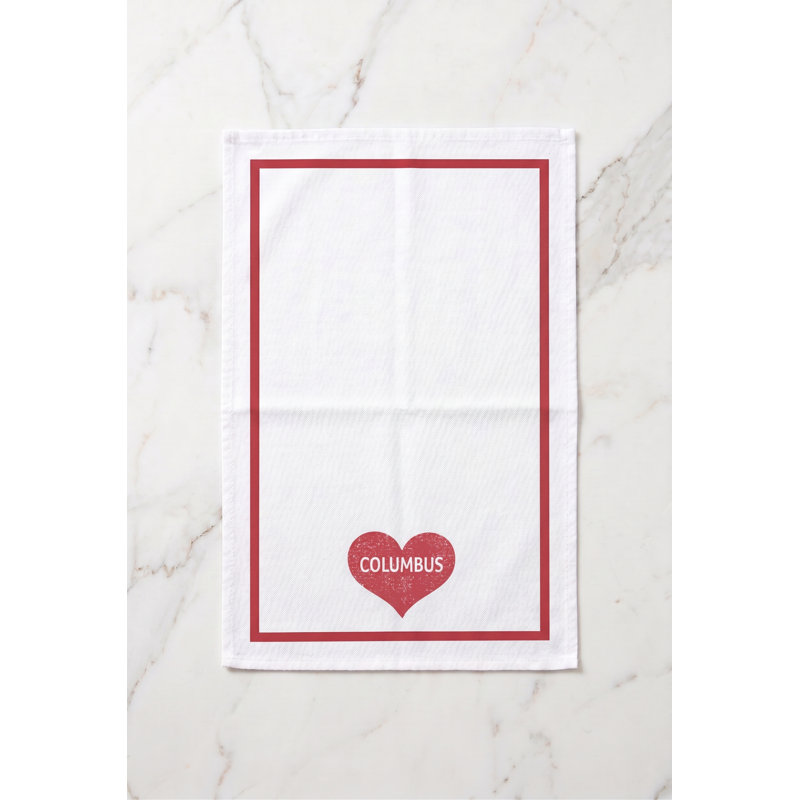Serviette en forme de cœur, Red Columbus