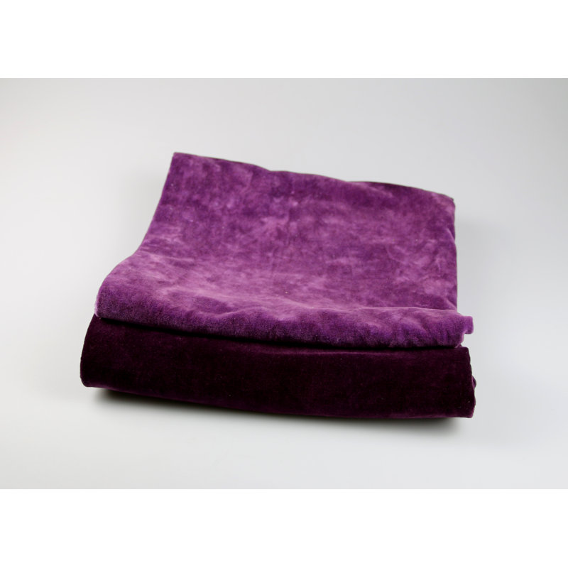 Crooke Cotton Solid Colour Blanket/Throw, Purple