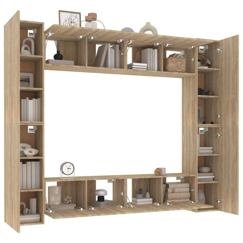 Floating Entertainment Center for TVs up to 32", Sonoma Oak, 160cm
