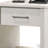 Kele Nightstand, 1 Drawer With Silver Handle, 1 Lower Open Shelf, White-121897282