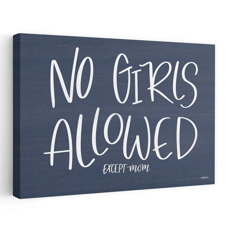 Pas de filles permises - maison de campagne moderne, pas de filles permises, décoration de chambre de garçons, pièce de jeu amusante, signe de maman, humour humoristique, art masculin