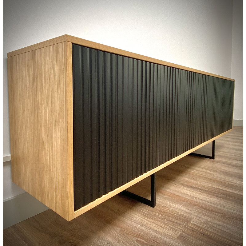 Largo 204cm Sideboard, Black/Natural