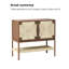 Armoire d'appoint moderne en bois massif
