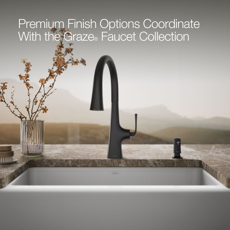 Graze Soap/Lotion Dispenser, Matte Black