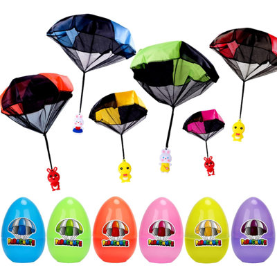 6 Pack Easter Egg With Parachute Toy For Kids Girls Boys Easter Basket Stuffers Gifts