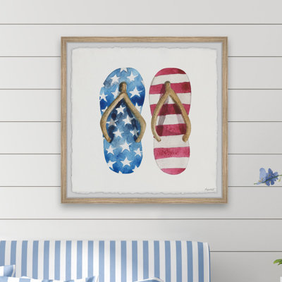 " Patriotic Slippers " Painting Print
