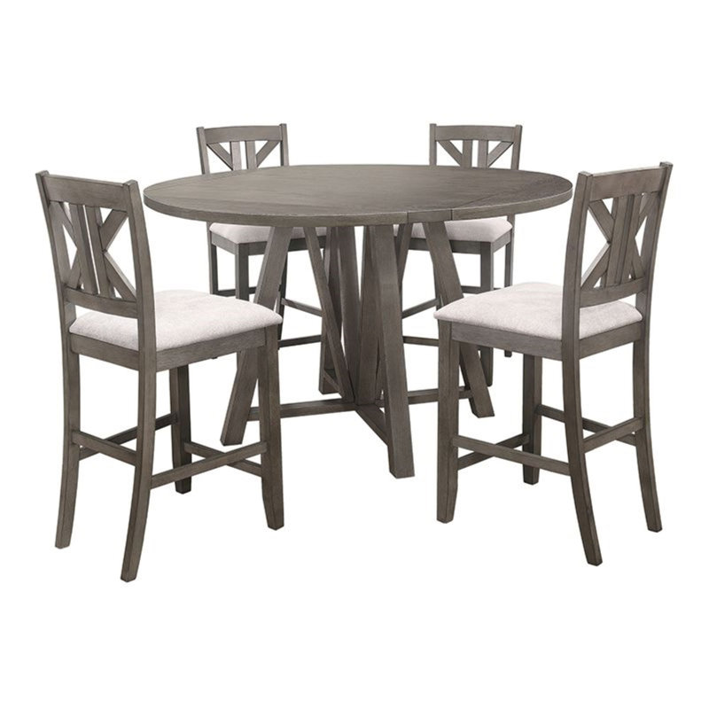 Nicolette Extendable Round Solid Wood Base Dining Table