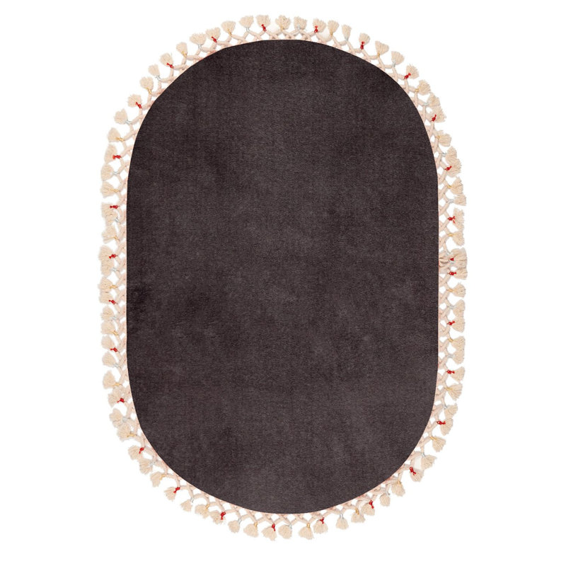 Tapis pour salle de bain Adia, L 39 po x L 47 po, Anthracite