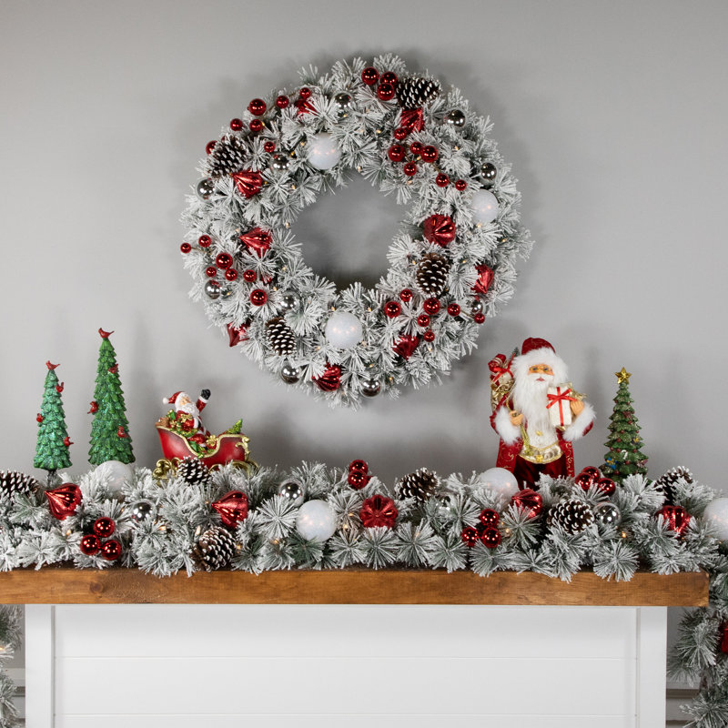 12'' in. Lighted Faux Pine Garland
