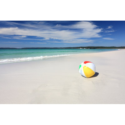 Ballon de plage coloré - photographie sur toile tendue